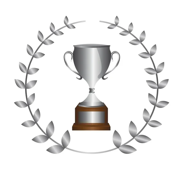 Silver trophy — Stock Vector