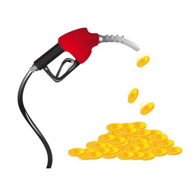 Gasoline fuel nozzle clipart