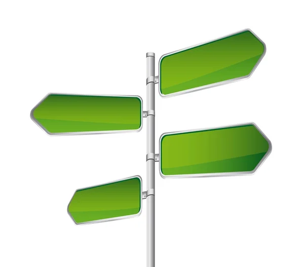 Grünes Verkehrszeichen — Stockvektor
