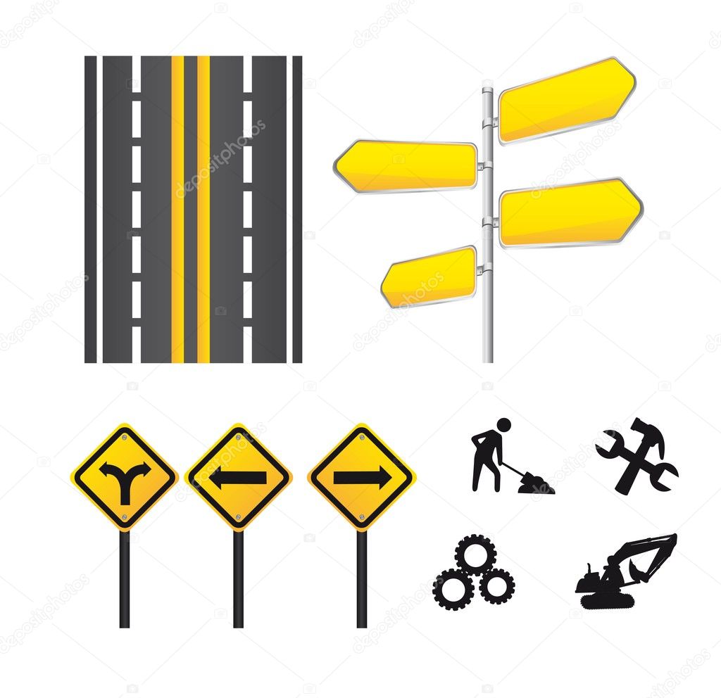 yellow signs icons