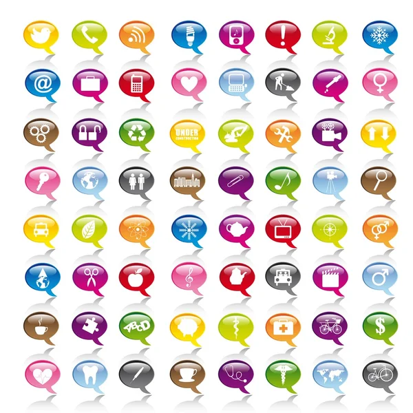 Icônes colorées — Image vectorielle