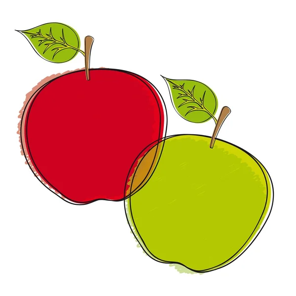 Apfel ziehen — Stockvektor