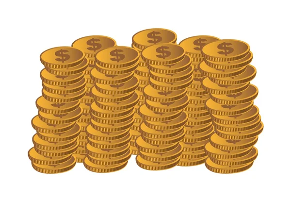ทอง COINS — ภาพเวกเตอร์สต็อก