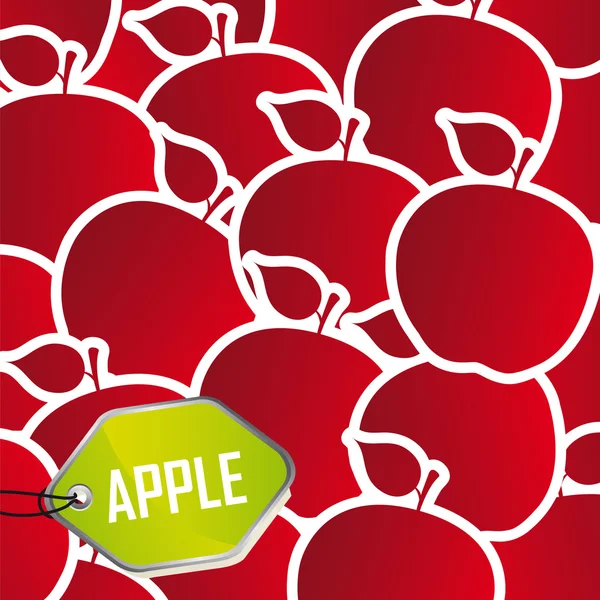 Silhouette pomme — Image vectorielle