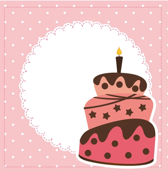 Cute cake — Stock Vector