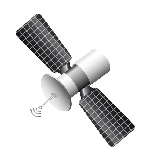 Par satellite — Image vectorielle