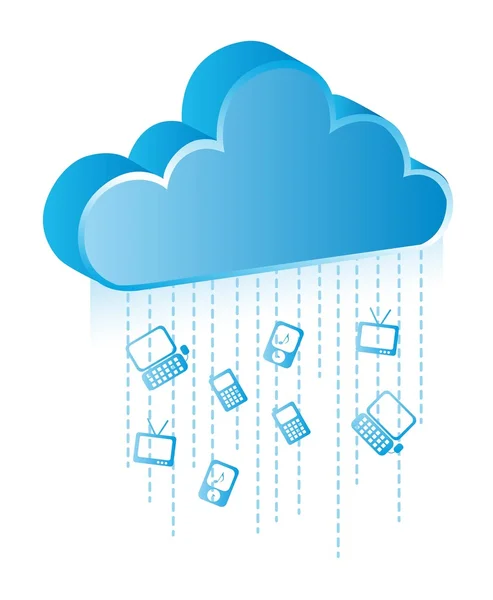 Cloud-Kommunikation — Stockvektor