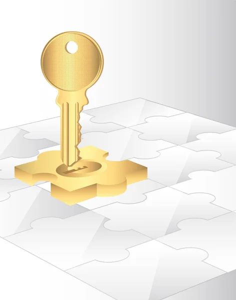 Złoty klucz — Wektor stockowy