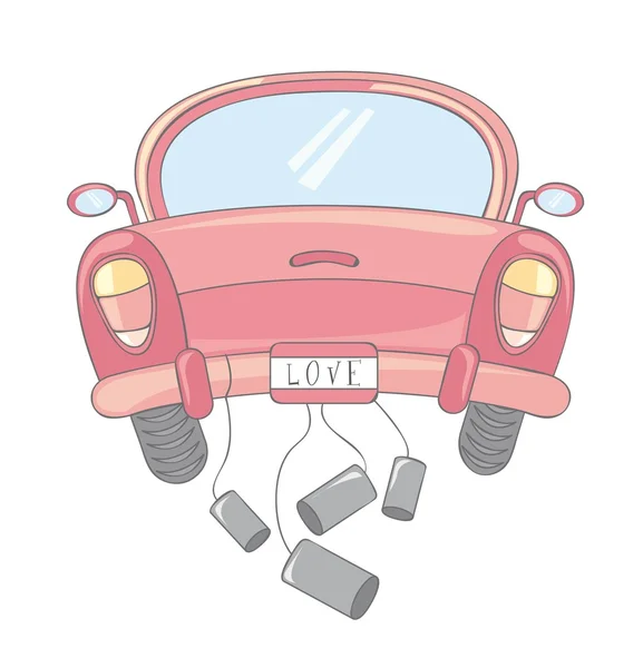 ピンクの車 — ストックベクタ
