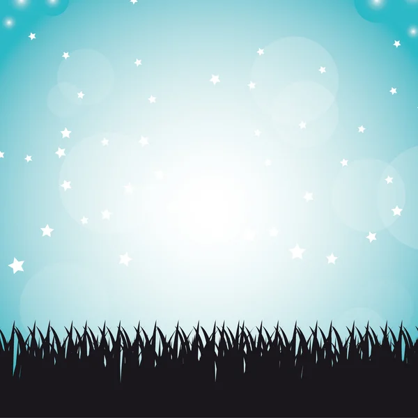 Grass with sky — Stock Vector