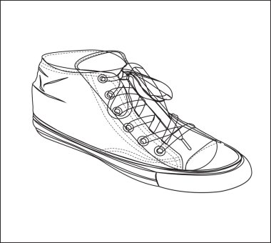 Causual shoes clipart