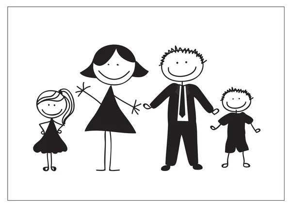 Illustration vectorielle familiale — Image vectorielle