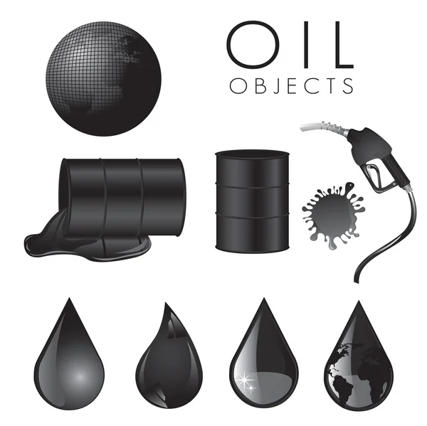 Öl-Ikonen — Stockvektor