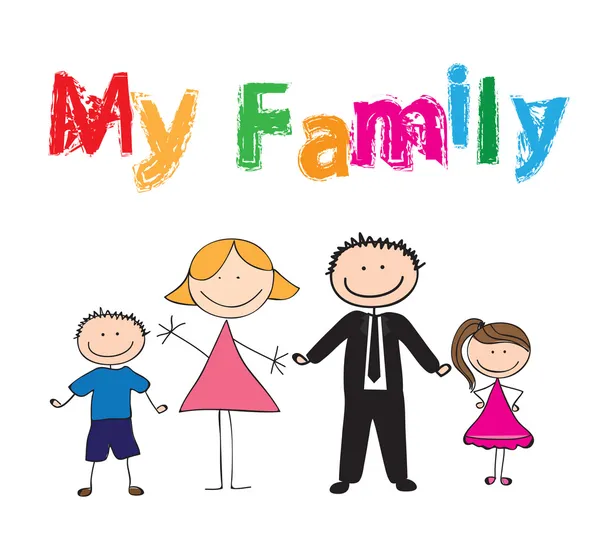 Benim ailem — Stok Vektör