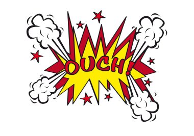 ouch vector clipart