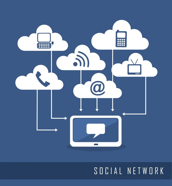 Социальная сеть — стоковый вектор