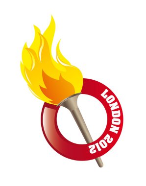 Olympic flame, london 2012. vector illustration clipart