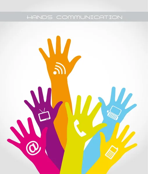 Hands communication — Stock Vector