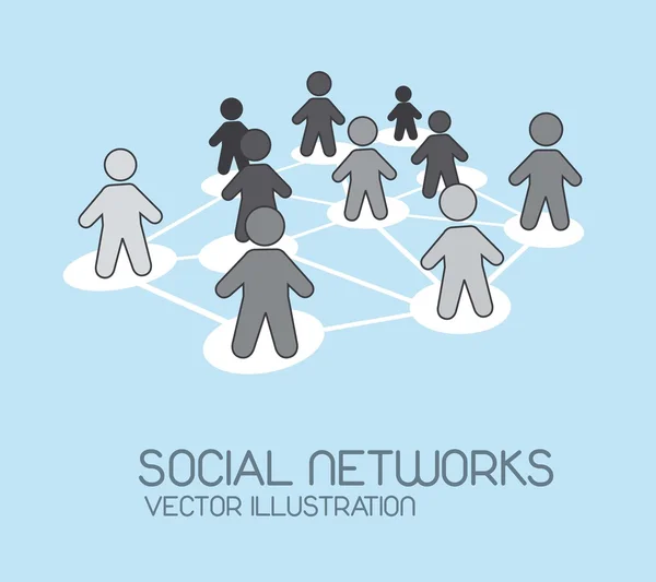 Közösségi hálózat — Stock Vector