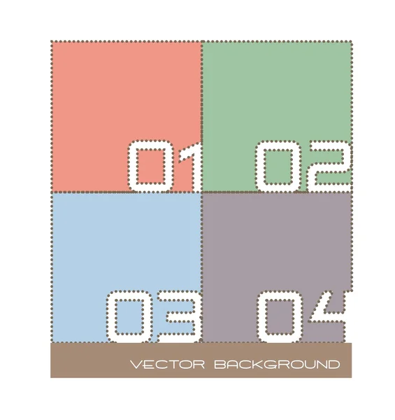 Plantilla de diseño numerada — Vector de stock