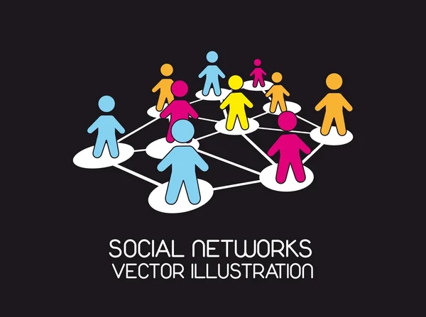 Közösségi hálózat — Stock Vector