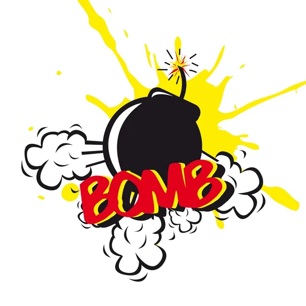 Комикс о бомбе — стоковый вектор