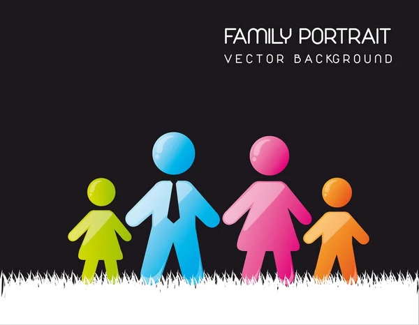 Family potrait — Stock Vector
