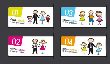 labels with families clipart