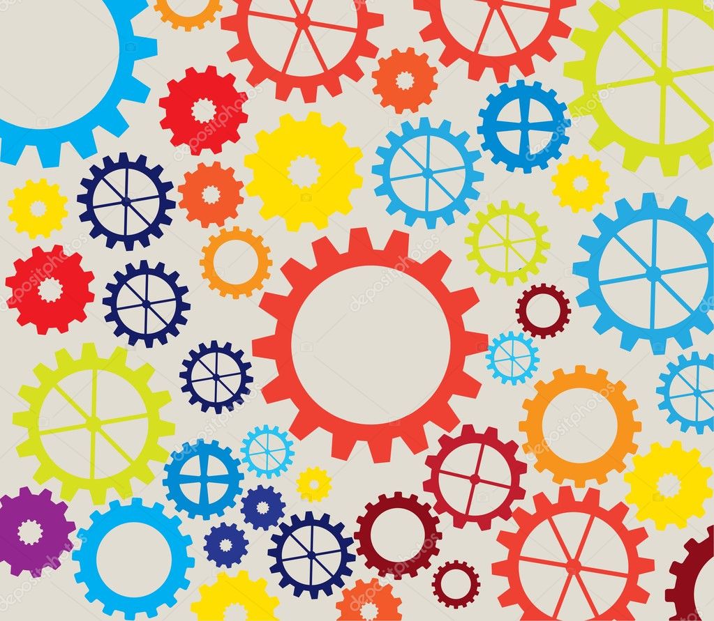 colorful gears wallpaper