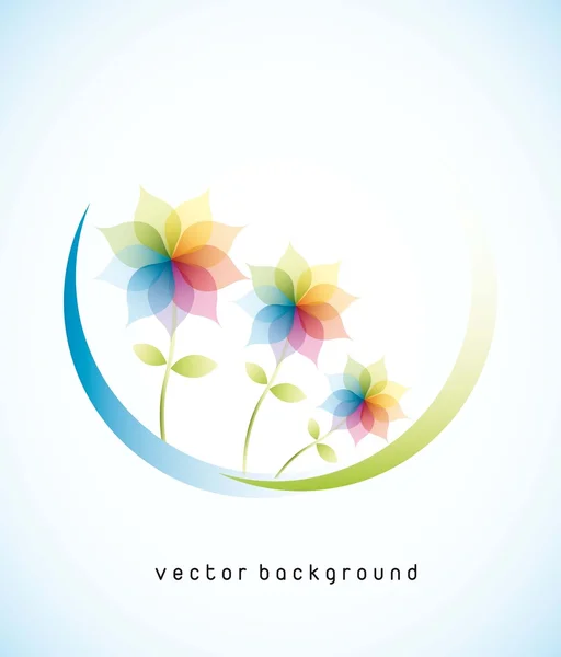 Színes virágok — Stock Vector