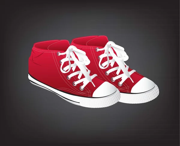 Red sneakers — Stock Vector