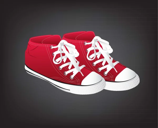 stock vector red sneakers