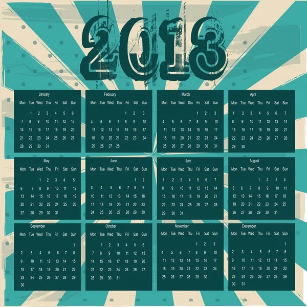 2013 calendar — Stock Vector