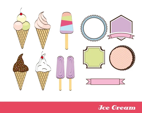 冰淇淋 — 图库矢量图片