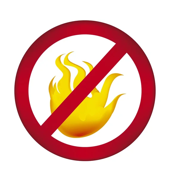 Pożar zabronione — Wektor stockowy