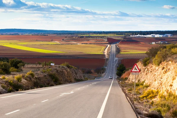 Tom landsväg i vinter Spanien — Stockfoto