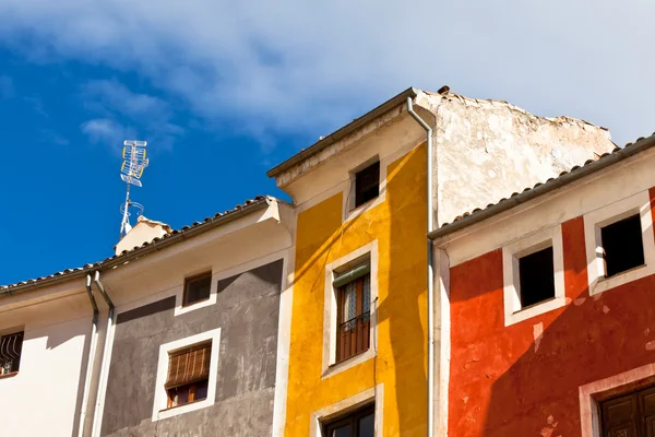 Régi színes házak homlokzatai — Stock Fotó