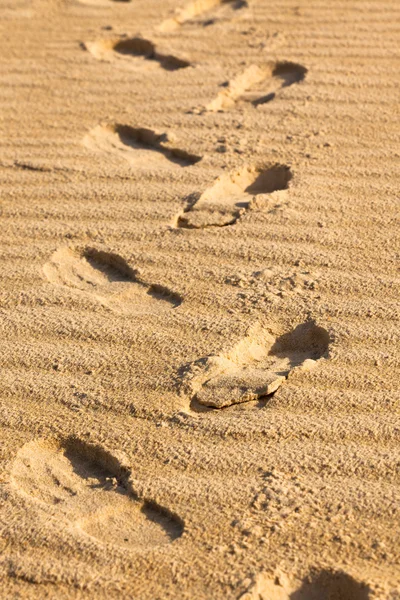 Fotspår på en sand — Stockfoto