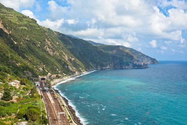 Panoramatický pohled na cinque terre — Stock fotografie