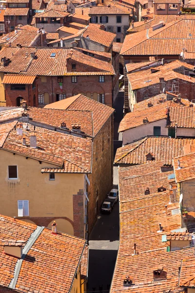 Vista sobre Lucca, ciudad Toscana — Foto de Stock