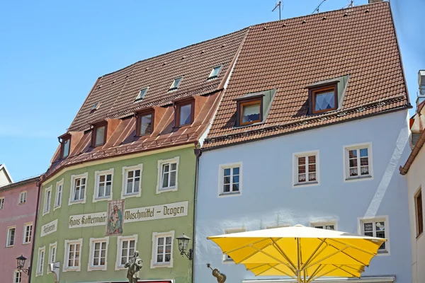 Piękne kolorowe domy w Füssen, bavaria, Niemcy — Zdjęcie stockowe