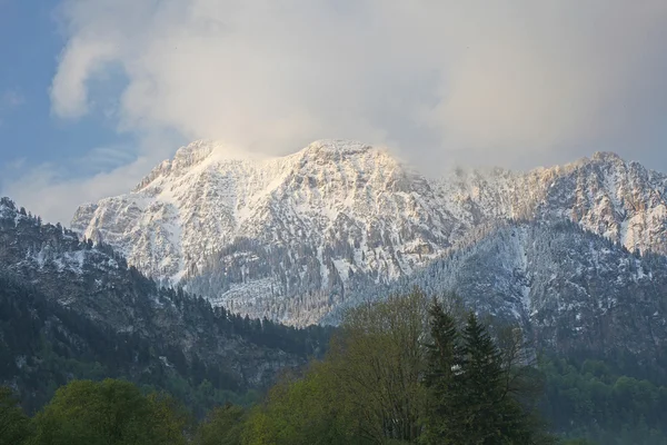 stock image Alp mountains with lake in the valley in Bavaria, Germany