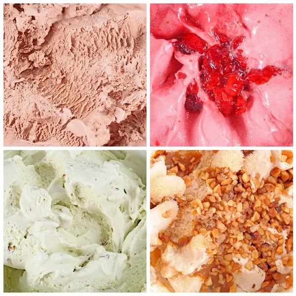 Set of different ice-cream backgrounds — Stock Photo, Image