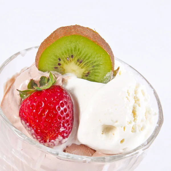 Jégkrém az üvegben — Stock Fotó