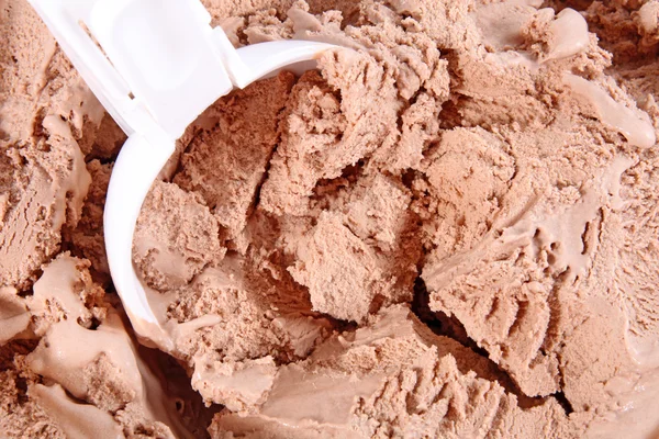 Cuillère de crème glacée chocolat — Photo