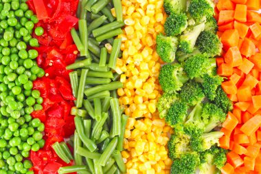 Mixed vegetables background clipart