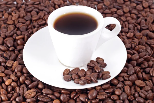 stock image Coffee beans and cup