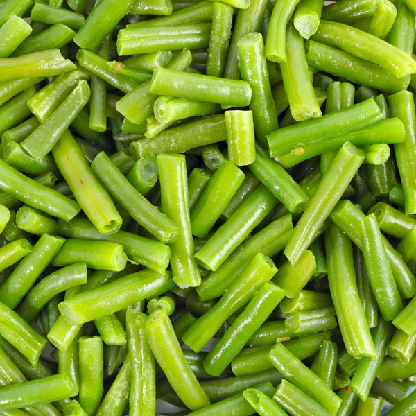 A textúra zöldbab főzés fagyasztott zöldség — Stock Fotó