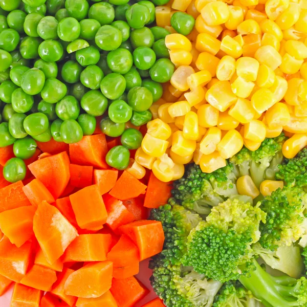 白の背景に混合野菜 — ストック写真