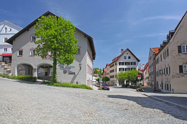 Fussen, Bavyera, Almanya için güzel renkli evleri — Stok fotoğraf